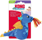 Side view of the lightweight KONG crackle sound feline toy illustrating the multi-textured fabrics for hunting engagement.