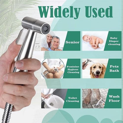 Close up of Rarken bidet sprayer water pressure control