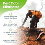 Natural peppermint and eucalyptus shoe odor eliminator bottle for athletes.