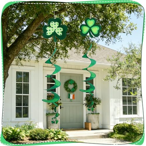 Polyester material texture of the festive shamrock windsock