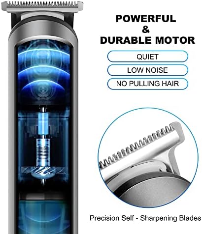 PRITECH electric razor resting vertically inside its premium standing charging dock on a countertop