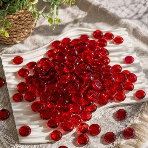 Product packaging for Arsuk 1 pound red glass pebbles