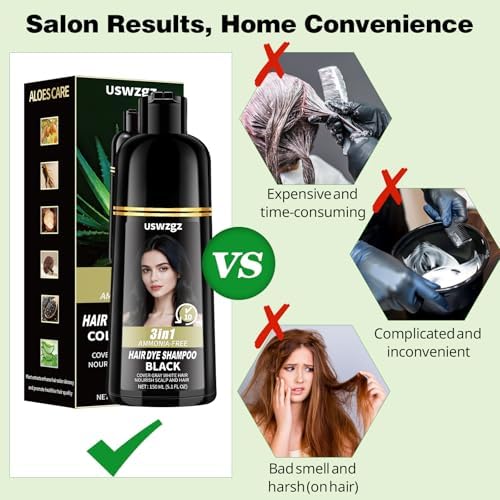 Texture and consistency of the herbal black hair coloring formula on gloved hand