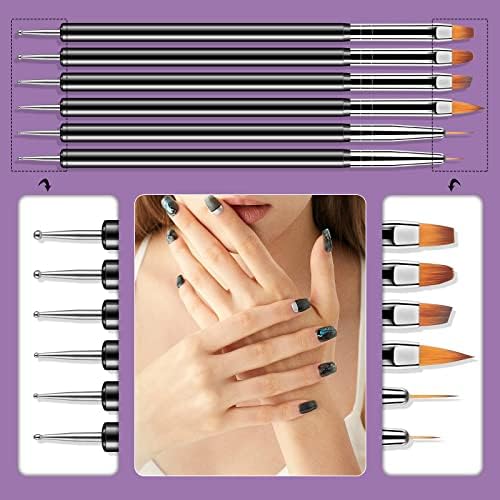 Metallic ball ends of the Artdone professional manicure tools showcasing different dotting sizes.