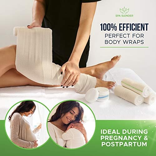 Spa Slender self-closure bandage wrap showing green stitching detail