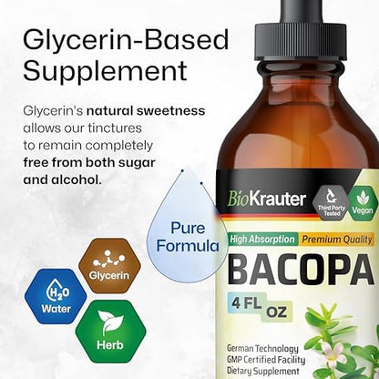 Bio Krauter sugar free Bacopa Monnieri brain supplement bottle