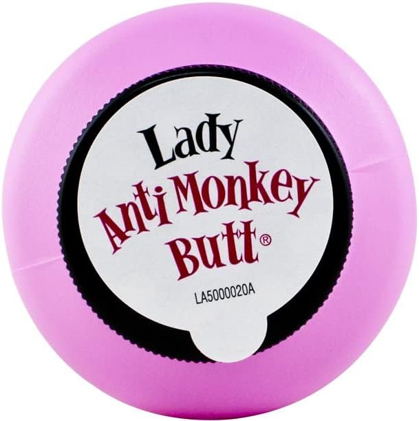Lady AMB body powder for inner thigh and bra line chafing relief.