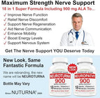 Nuturna Neuropathy 900 mg nerve support bottle with cap removed