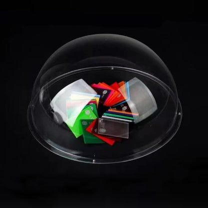 Lotowelzon protective acrylic dome with pre-drilled locating holes on the flange