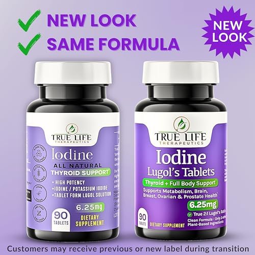 True Life Therapeutics Lugol's iodine tablets 90 count bottle