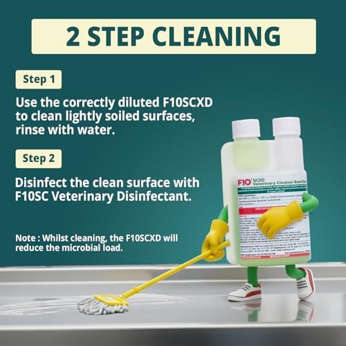 F10 SCXD cleaner in pet kennel environment