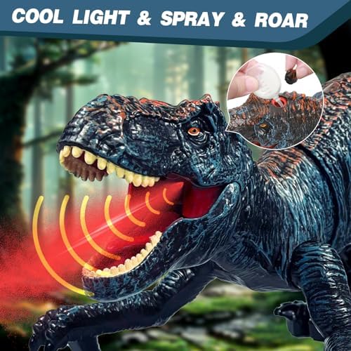 Detailed view of the Sunrad T-Rex dinosaur controller and features