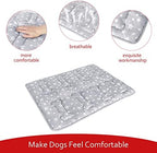 Personalized crate pad flat layout highlighting premium three layer construction