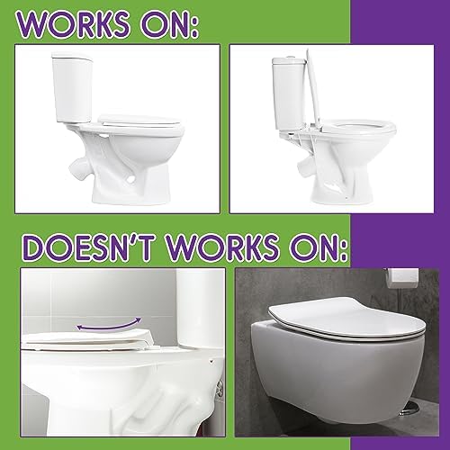 Mars Baby child safety toilet seat lock securely fixed on a standard household commode.