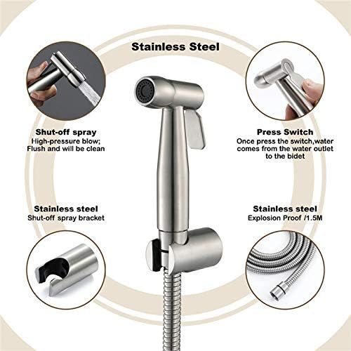 Complete Pdoligbdn bidet sprayer kit layout showing all included components
