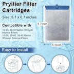 Ten pack replacement aquarium filters with blue frame support