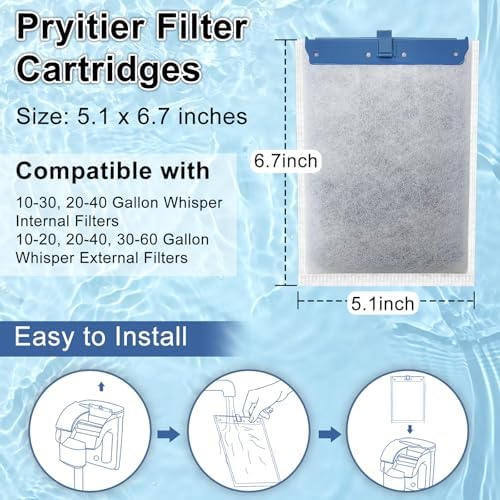 Ten pack replacement aquarium filters with blue frame support