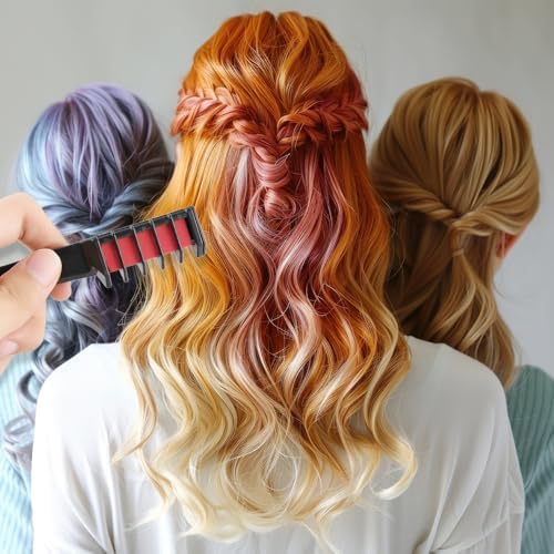 Easy to use temporary hair dye combs application