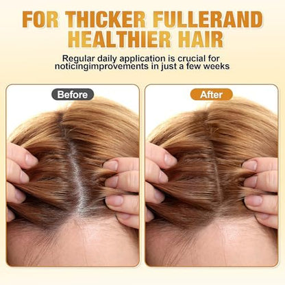Before and after visualization of hair shine using pure Batana oil.