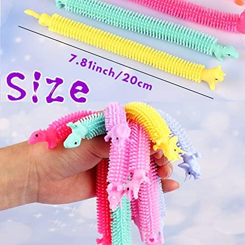 Assorted colors of dinosaur sensory noodle strings