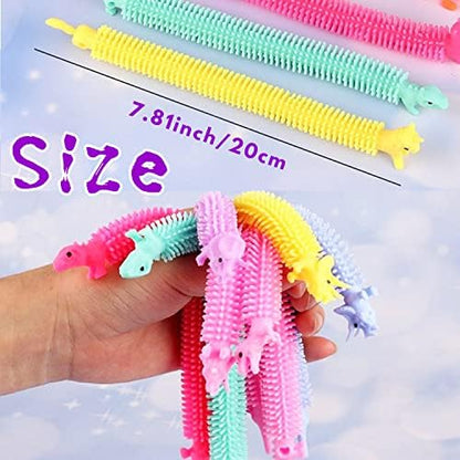 Assorted colors of dinosaur sensory noodle strings