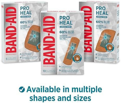 Authentic BAND-AID brand pro heal ten count package ideal for emergency first aid kits