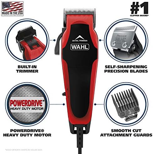 Close-up view of the self-sharpening high-carbon steel blades on the Wahl 79900-1501P model