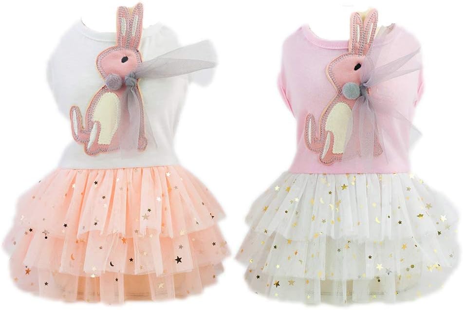 Pet's Cute Halter Bowknot Tutu Dress for Small Dogs Girl Cute Dresses for Tiny Puppy Female Clothes Blue XS - Image 10