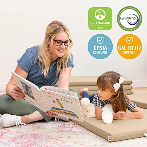Close up of wipeable material on Ecr4kids rest mat