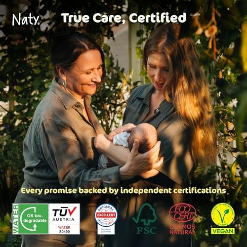 Natural ingredients label on Naty baby wipes