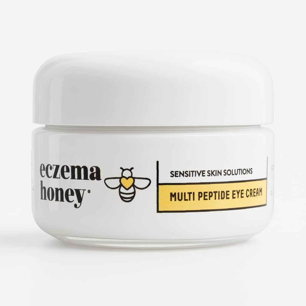 ECZEMA HONEY Multi Peptide Eye Cream front view jar for sensitive skin care