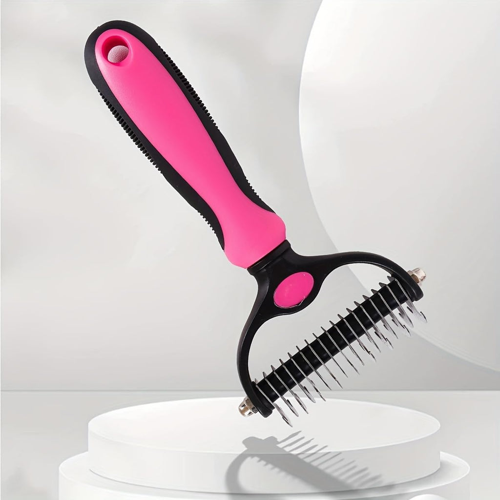 Stainless steel blades of Sodknow cat and dog dematting brush