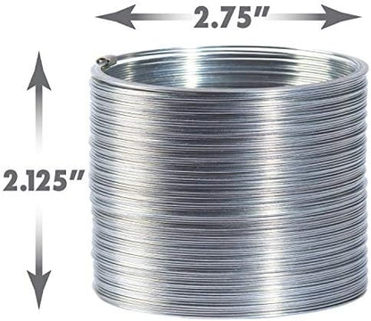 Original Slinky walking spring toy stepping down a surface showing physics-based motion.
