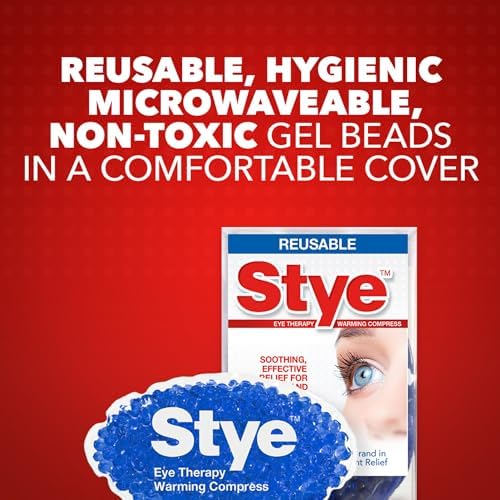 Stye brand warming eye therapy packaging showing usage for chalazions