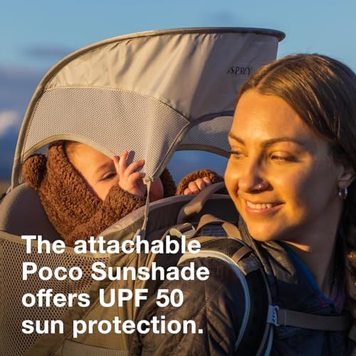 Osprey Poco LT sunshade folded flat for storage