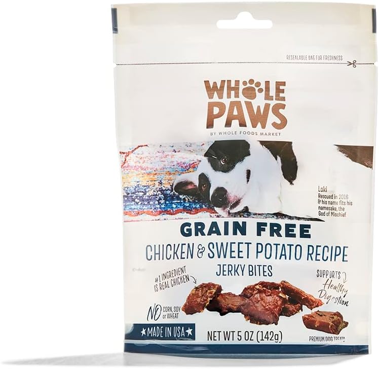 Whole Paws Chicken and Sweet Potato Jerky Bites front view