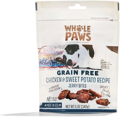 Whole Paws Chicken and Sweet Potato Jerky Bites front view