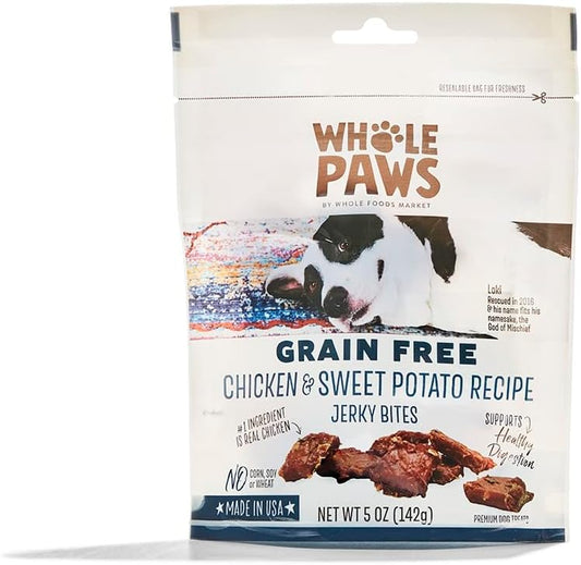 Whole Paws Chicken and Sweet Potato Jerky Bites front view