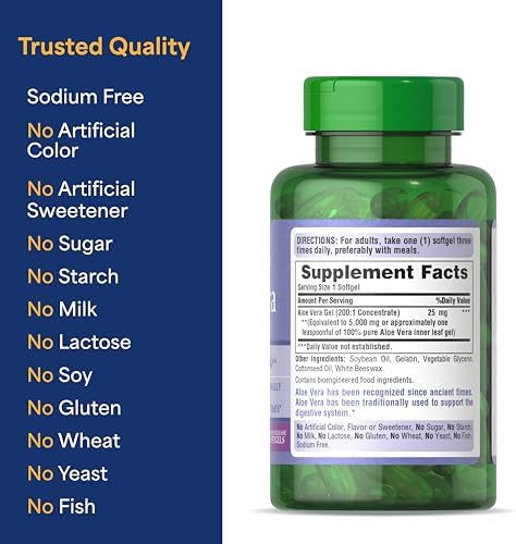 Authentic Puritan's Pride USA imported Aloe Vera supplement packaging