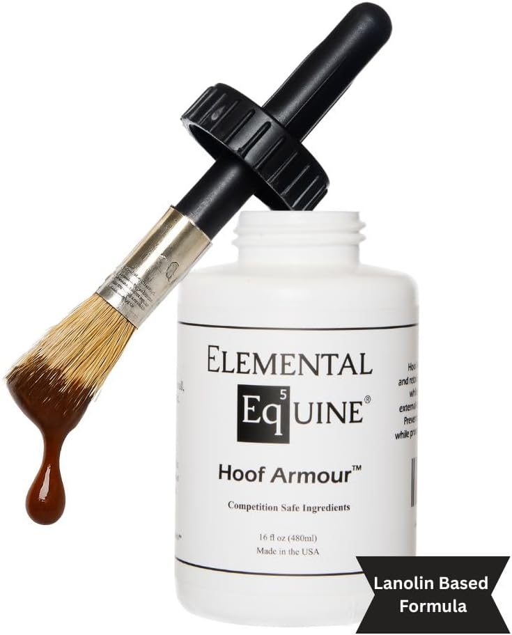 Elemental Equine Hoof Armour sixteen ounce liquid horse hoof protection formula