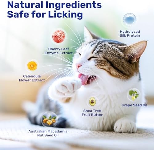 Deep cleansing no-water cat foam bath for itching and shedding relief