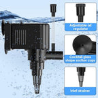 AquaMiracle 265 GPH submersible pump suction cup mount