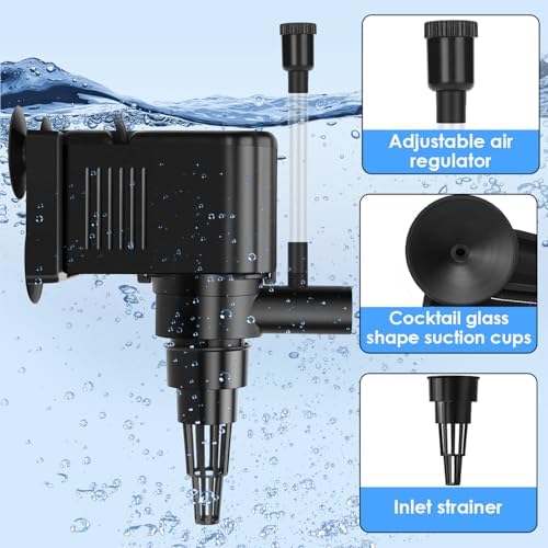 AquaMiracle 265 GPH submersible pump suction cup mount