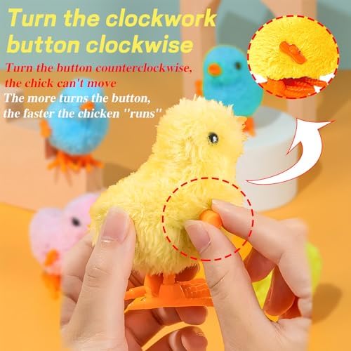 Toddler hands holding a three inch mechanical jumping bunny toy to demonstrate toddler friendly sizing