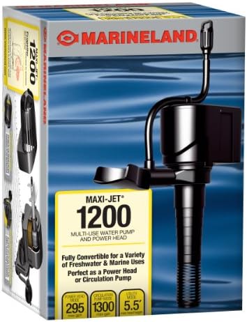 MarineLand Maxi-Jet 1200 submersible pump installed inside an aquarium