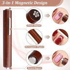 Close up of heart shape magnet tip on wooden handle tool