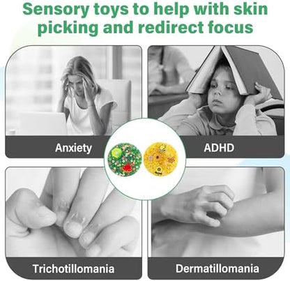Compact pocket size layout of the Wacipek anxiety relief toy highlighting its portability for school or office use.