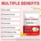 Premium imported aged garlic extract capsules for immune support