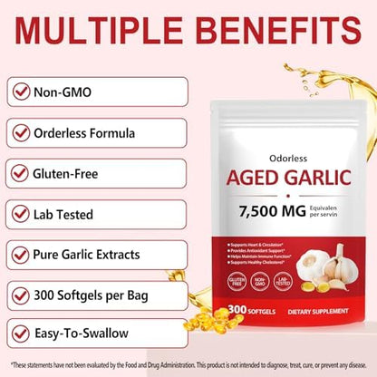 Premium imported aged garlic extract capsules for immune support