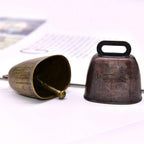 Set of five loud bronze grazing bells suitable for small pets, goats, sheep, and festive decorations.